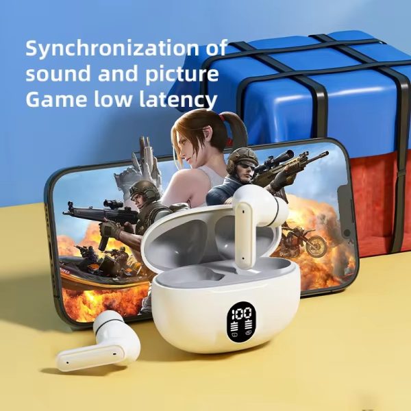 Stereo 895B Wireless Bluetooth Earbuds | Pro In-Ear Headphones with LED Display, Mic & Type-C Fast Charging | Bluetooth 5.3 for Android/iPhone