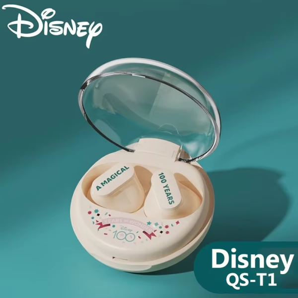 Disney 100th Anniversary Edition | QS-T1 Wireless Bluetooth 5.3 Earbuds – HiFi Stereo Sound, Low Latency, Random Color