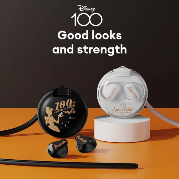 Disney 100th Anniversary Edition | QS-T1 Wireless Bluetooth 5.3 Earbuds – HiFi Stereo Sound, Low Latency, Random Color