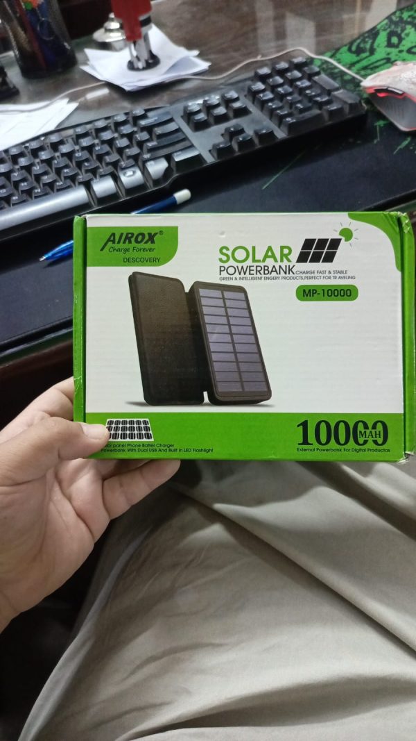 AIROX MP-10000 Solar Power Bank – Smart, Sustainable Charging Anywhere