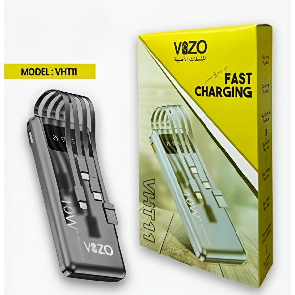 VHT-11 Dual USB Power Bank | 10000mAh – Reliable, Compact & Ready to Charge Anytime, Anywhere
