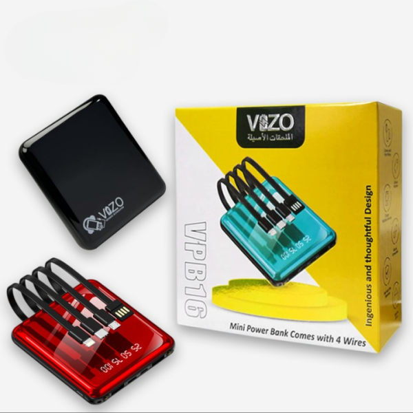 Vizo VPB16 | 10,000mAh Mini Power Bank – Pocket-Sized Charger for Android Phones – Stylish & Random Color Options