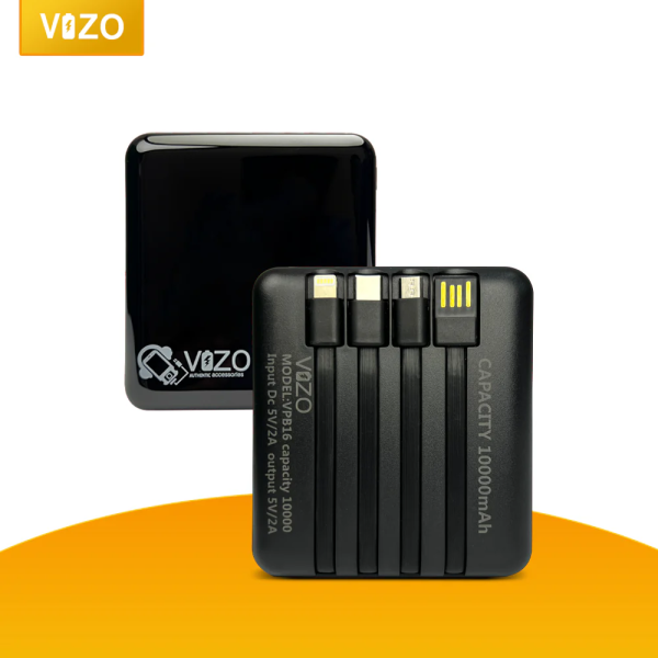 Vizo VPB16 | 10,000mAh Mini Power Bank – Pocket-Sized Charger for Android Phones – Stylish & Random Color Options