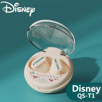 Disney 100th Anniversary Edition | QS-T1 Wireless Bluetooth 5.3 Earbuds – HiFi Stereo Sound, Low Latency, Random Color