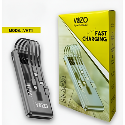 VHT-11 Dual USB Power Bank | 10000mAh – Reliable, Compact & Ready to Charge Anytime, Anywhere